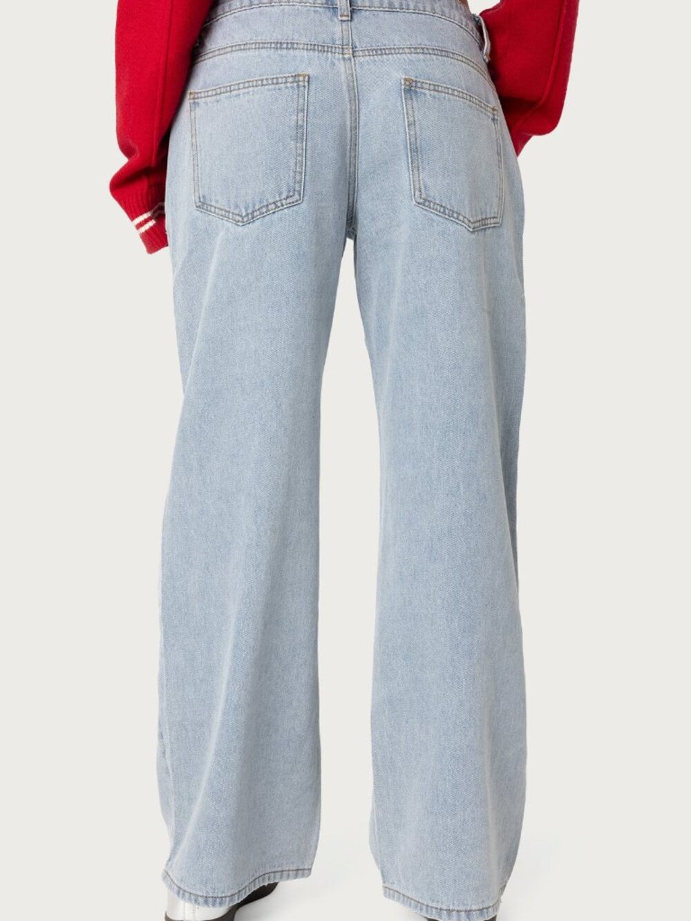 Edikted Petite Raelynn Washed Low Rise Baggy Jeans XS - Brand New with Tags